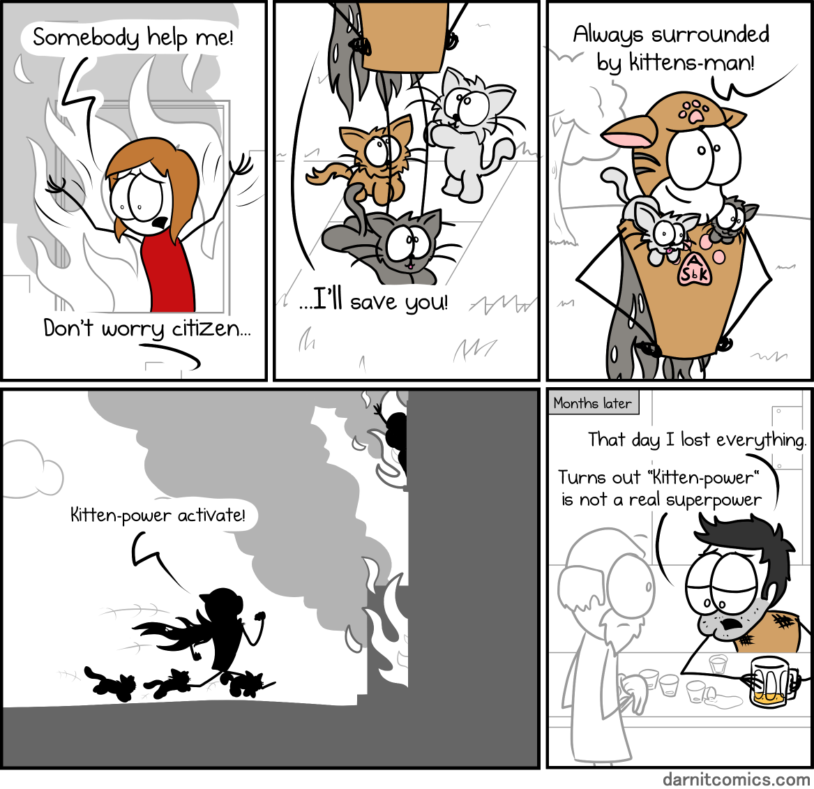 Always surrounded by kittens-man